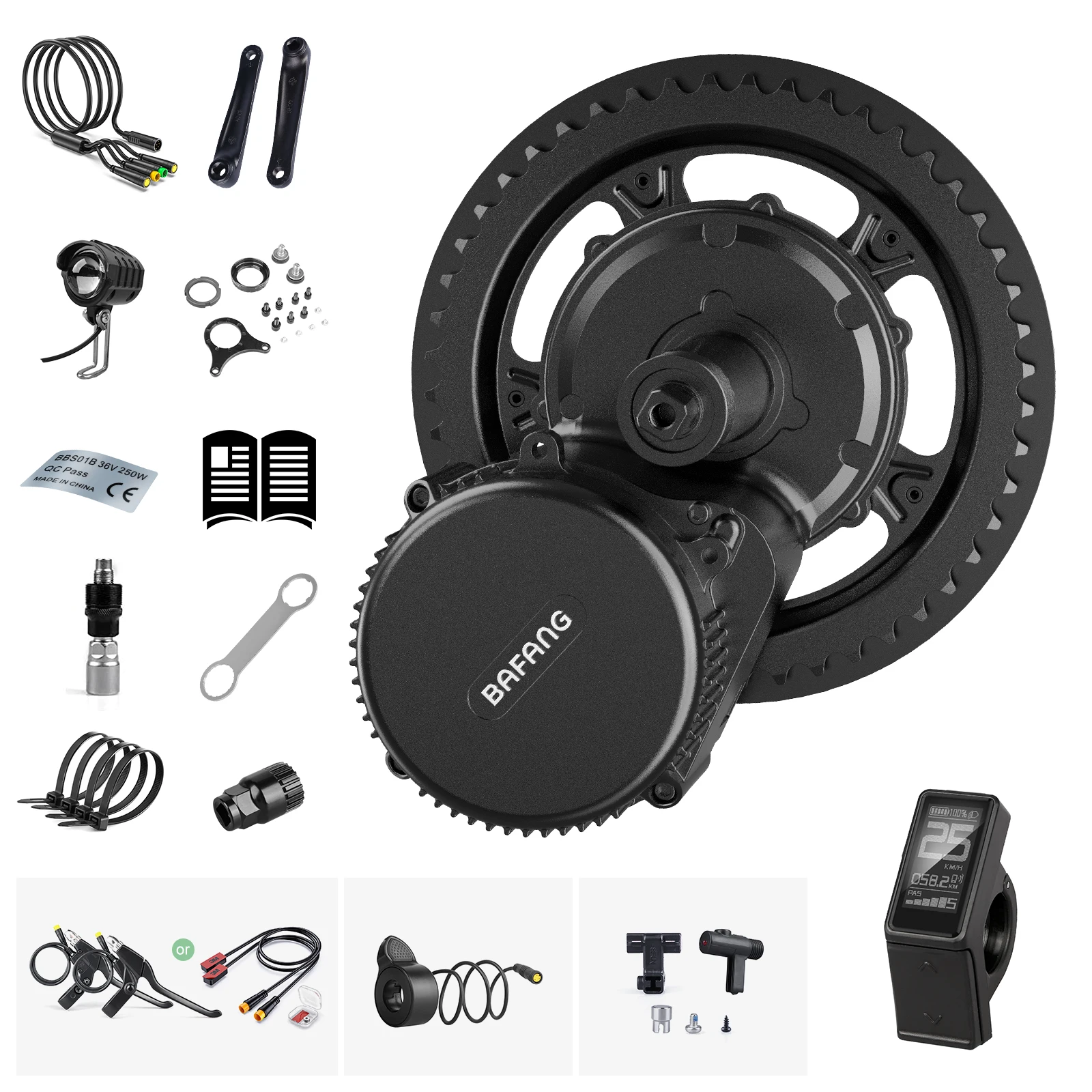BAFANG BBSHD 48 В 52v1000 Вт комплект для центрального двигателя преобразования mtb bike Bafang 1000 среднего