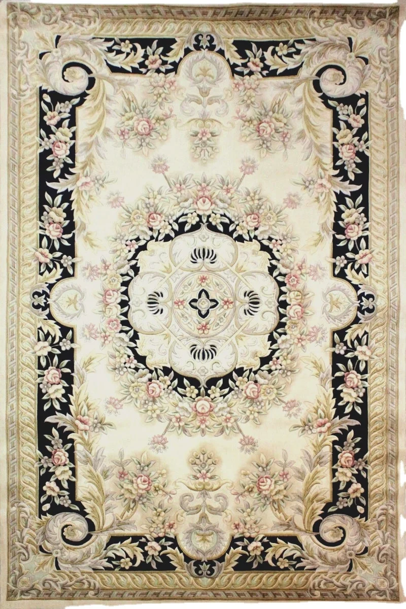 Black Marble Stone Inlaid Antique Theme Exclusive Marquetry Inlay Dining Table Top