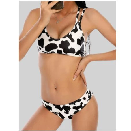 2023  top demanded  Female Bikini printed swim wear Sexy Split Swimsuit Suit Push-Up Women Beachwear Swimwear Ladies for sale
