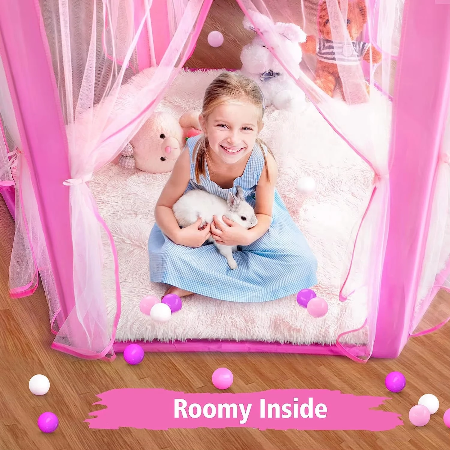 Customized Princess Tent Girls Large Playhouse Kids Castle Play With Star Lights Toy for Children Indoor and Outdoor Games