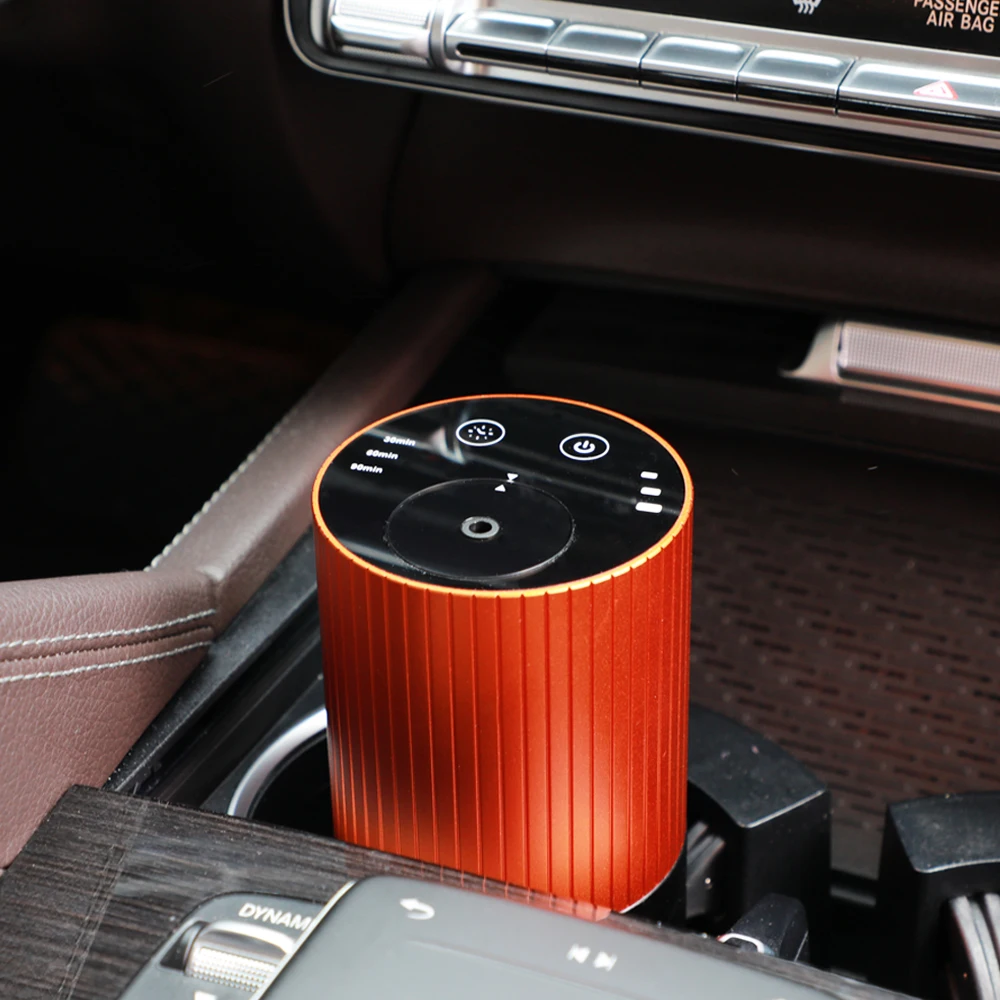 OEM Patent Waterless Essential Aroma Diffuser Mini Smart Electric Essential Oil Car Nebulizer Car Aroma Diffuser