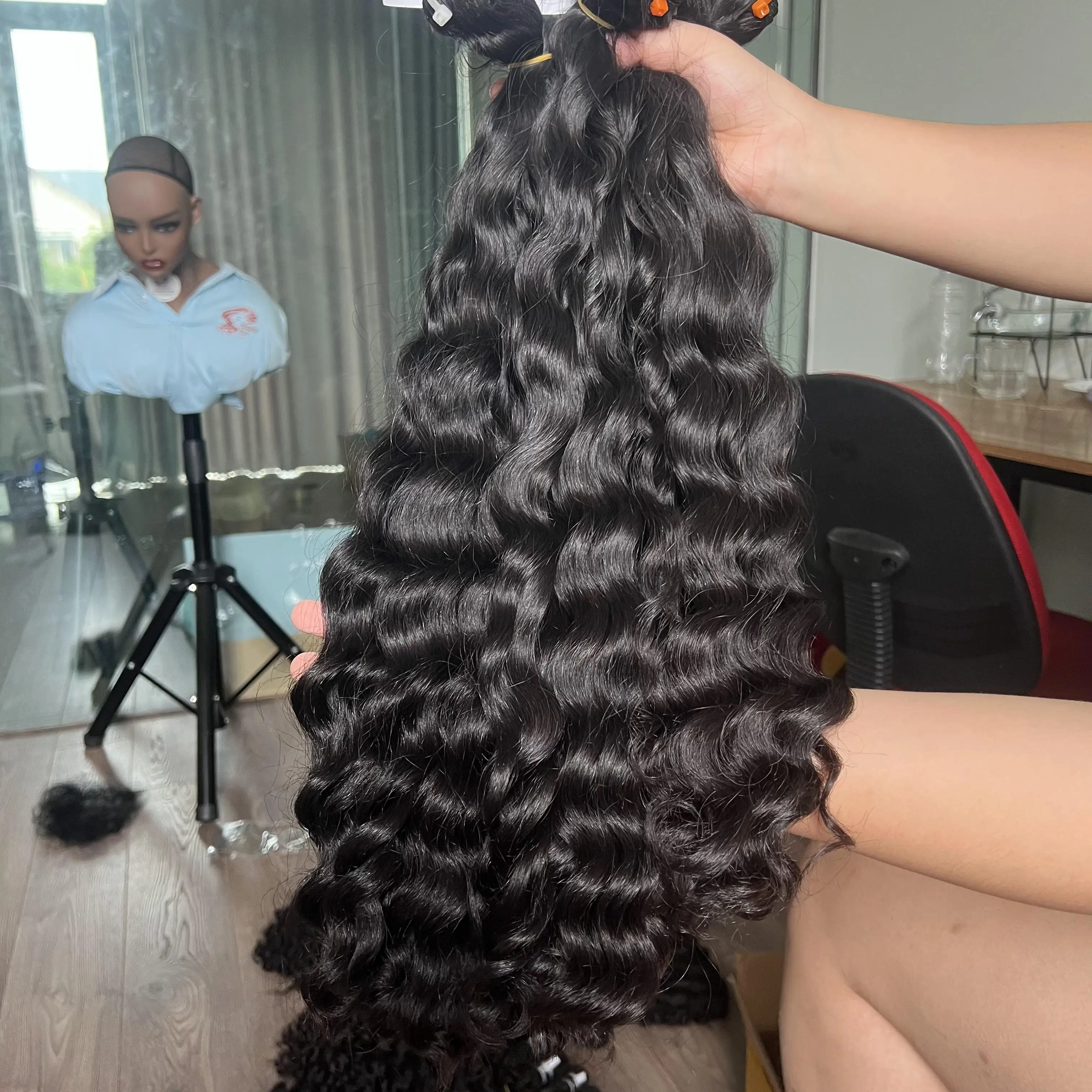 Vietnamese Hair Supplier Top Product Raw Vietnamese Burmese Curly Weft Hair Virgin Human Hair