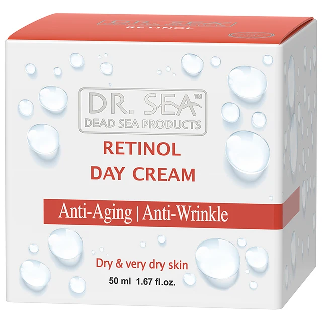 Face Day Cream for Dry and Very Dry Skin with Retinol by Dr. Sea - Improves Skin Complexion - Dead Sea Products Fast Delivery