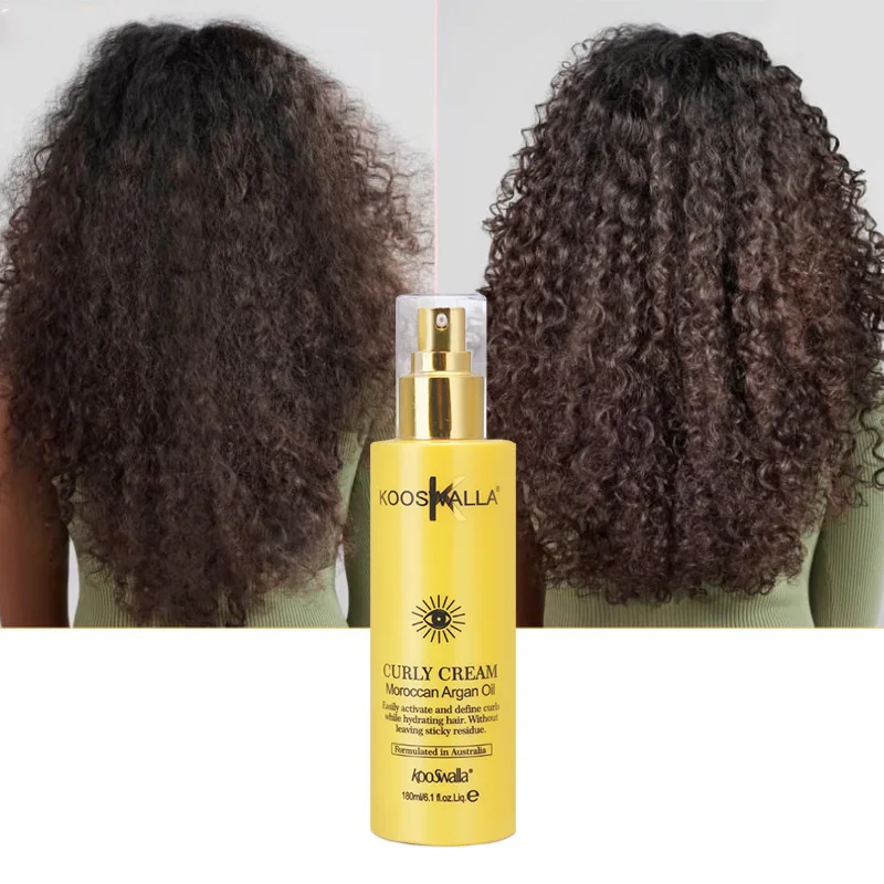 Private Label Organic Argan Oil Curl Defining Curls Enhancers Curling Cream For Natural Hair Curls Coils And Waves