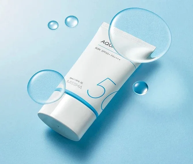Korean Skin Care Products Beauty Cosmetics Missha Sunscreen All Around Safe Block AQUA Sun 50ml