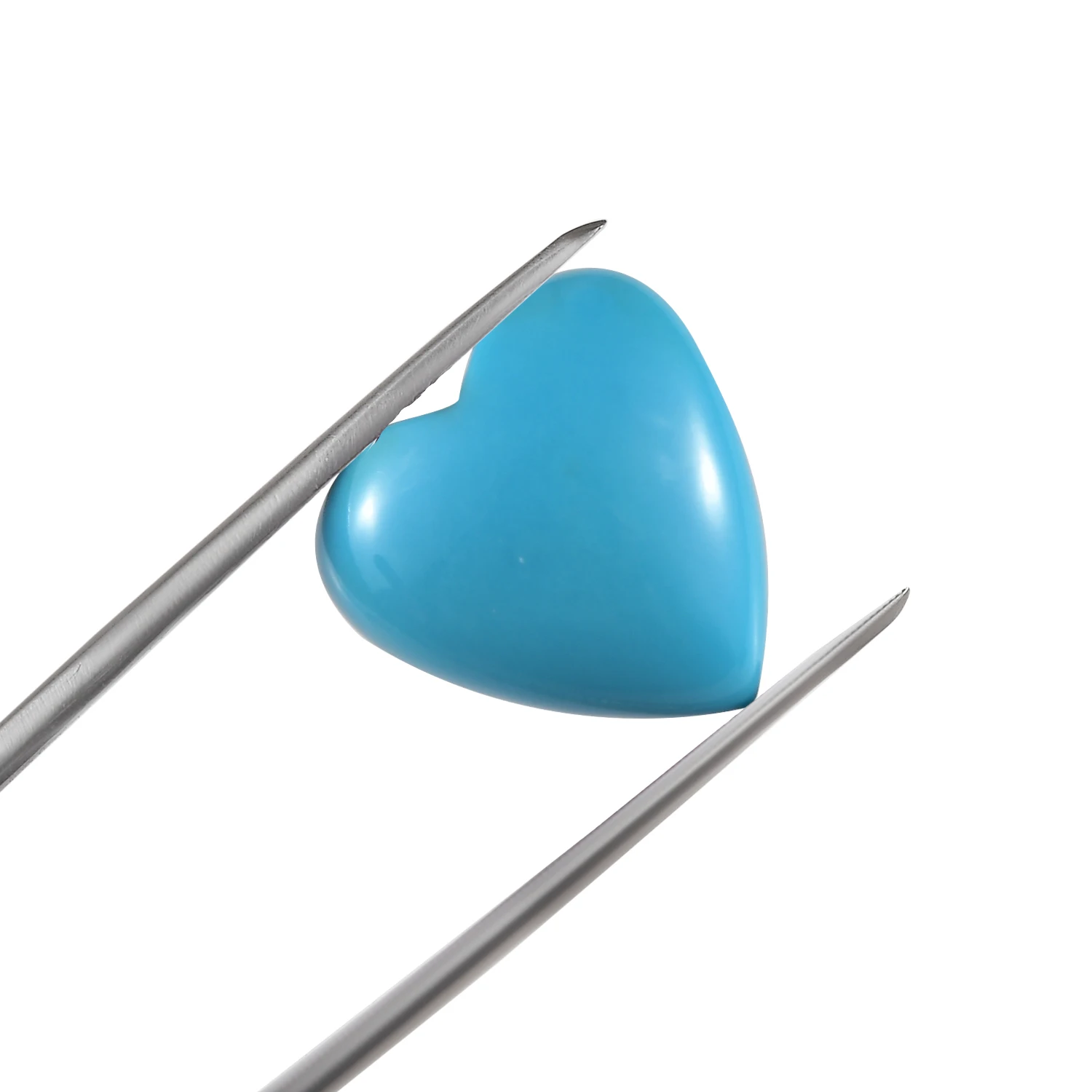 Natural Sleeping Beauty Turquoise 10mm Smooth Heart Shape Cab Arizona Turquoise Cabochon Loose Gemstone at Wholesale Price