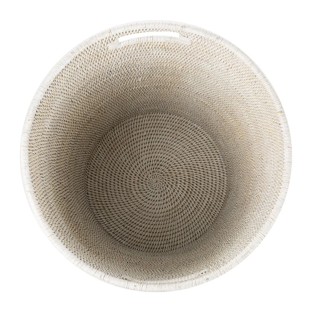 Handmade Rattan Woven Baskets Home Storage Organization Fabric Metal Cloth Lid Wicker Decorative Laundry Hamper Bathroom Use