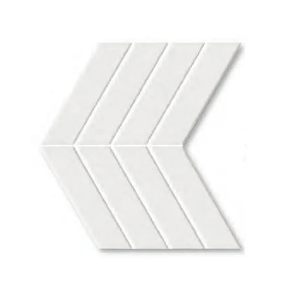 New Stock Fishbone White Parallelogram Glazed Porcelain Herringbone Wall Decorationtiles Kitchen Backsplash Bathroom Mosaic Tile