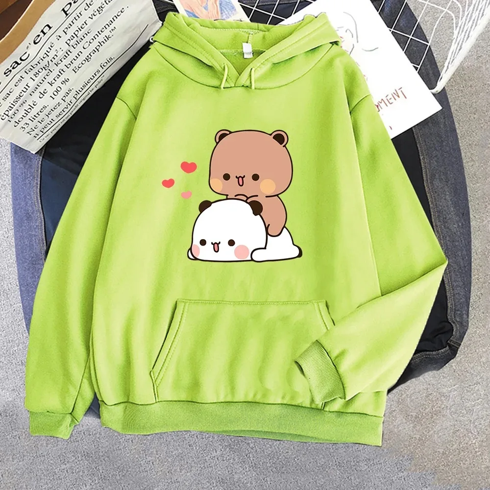 Милая панда Медведь Толстовка Bubu Dudu мультфильм толстовка с длинным рукавом высокого качества женские пуловеры принтом каваи Топы