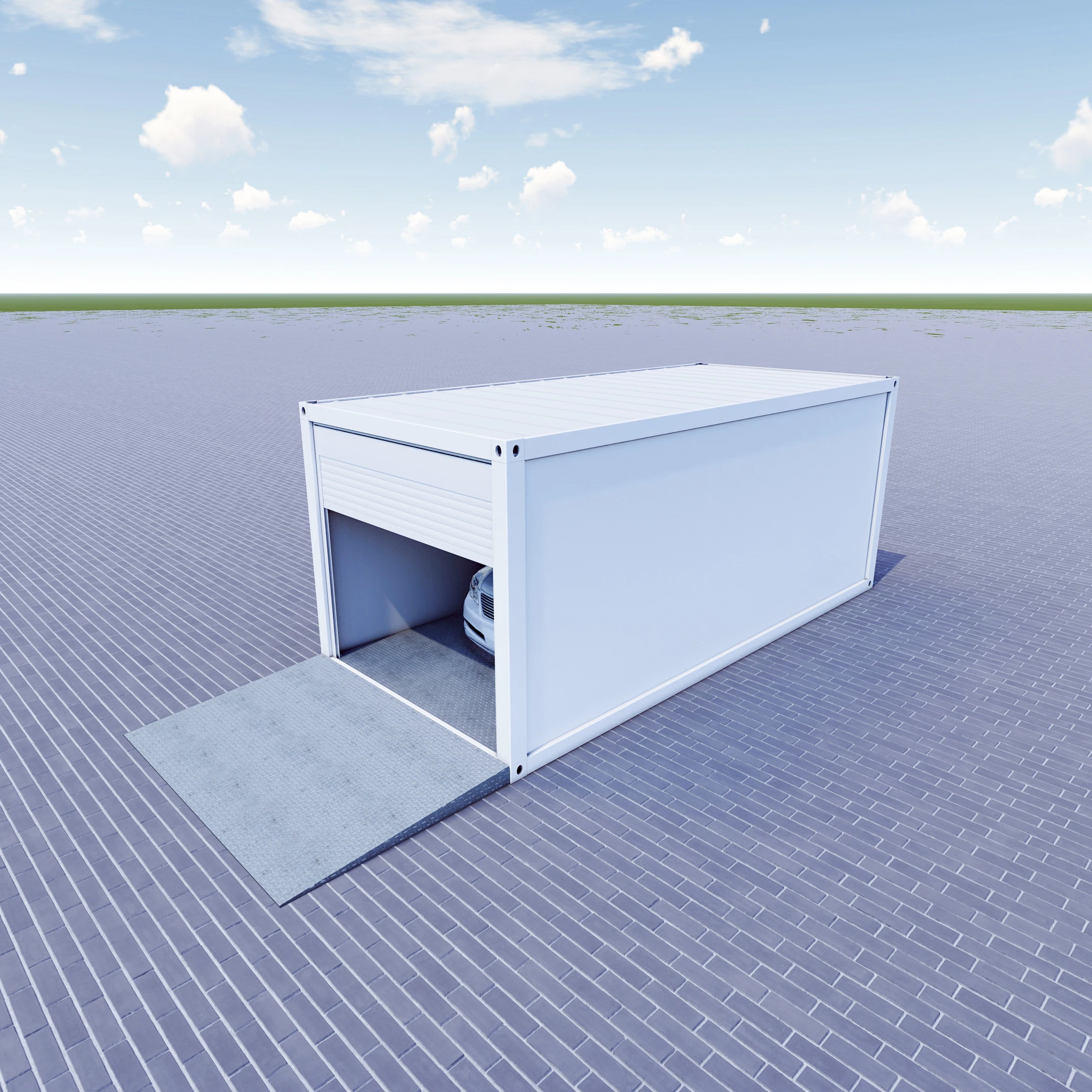 Warehouse prefabricated Foldable Extended  Garage  steel frame modular tiny container  house carport garage