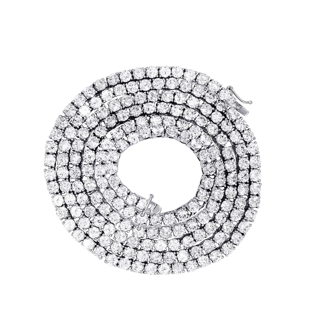 Brilliant Cut 6mm 10k 14k 18k Gold Lab Grown Natural Diamond Studded Tennis Chain Necklace for Unisex Luxury Fashion From India