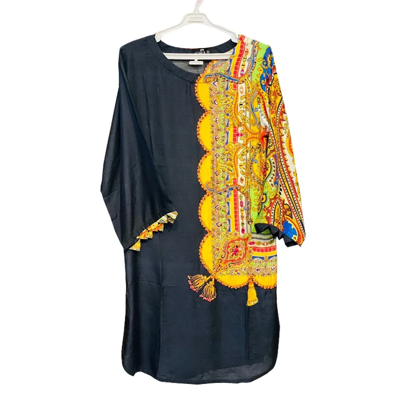 Wholesale Black Color Stitched Asian Clothing Pakistani Shalwar kameez with Hand Made Embroidery & chiffon dupatta for women