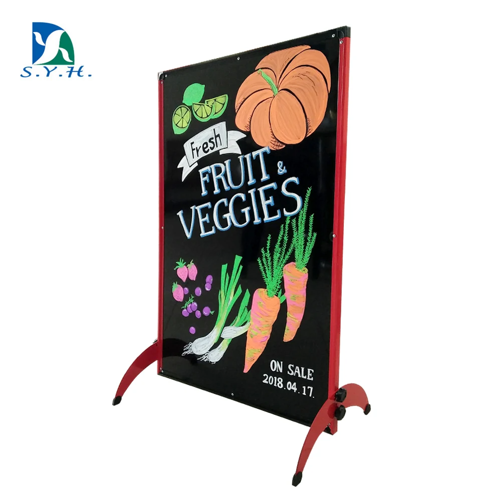 Двухсторонняя дизайнерская рекламная черная доска с