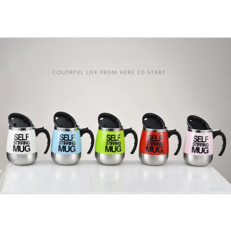 Hot Sale Favourable Price Automatic Pink Stainless Steel Self Wholesale Stirring Mug Cup