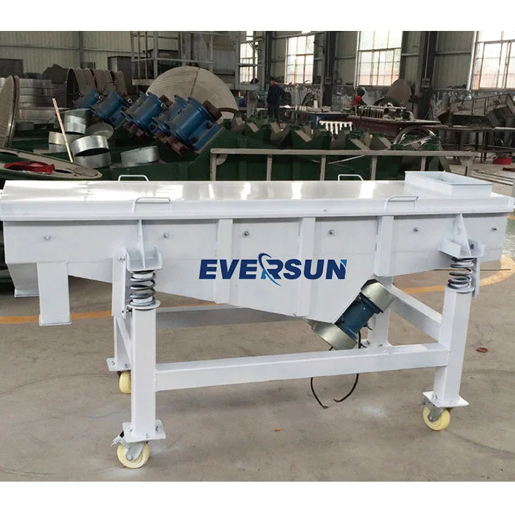Industrial salt powder particle coarse material screening carbon steel linear screening machine