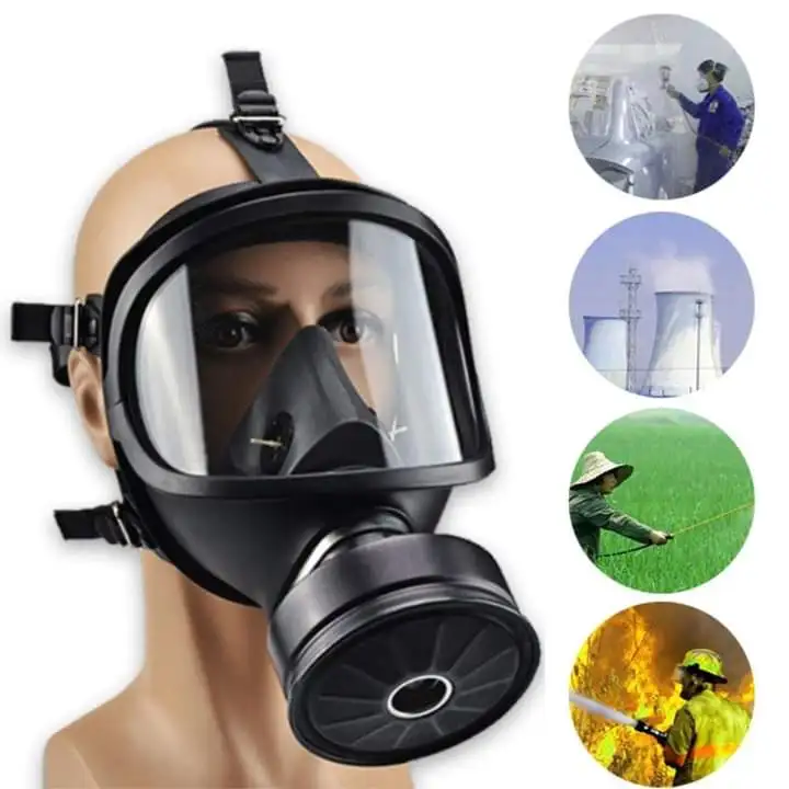 Wholesale Black MF14 Gas Mask Full Face Chemical Respirator Natural Rubber Filter Self-priming