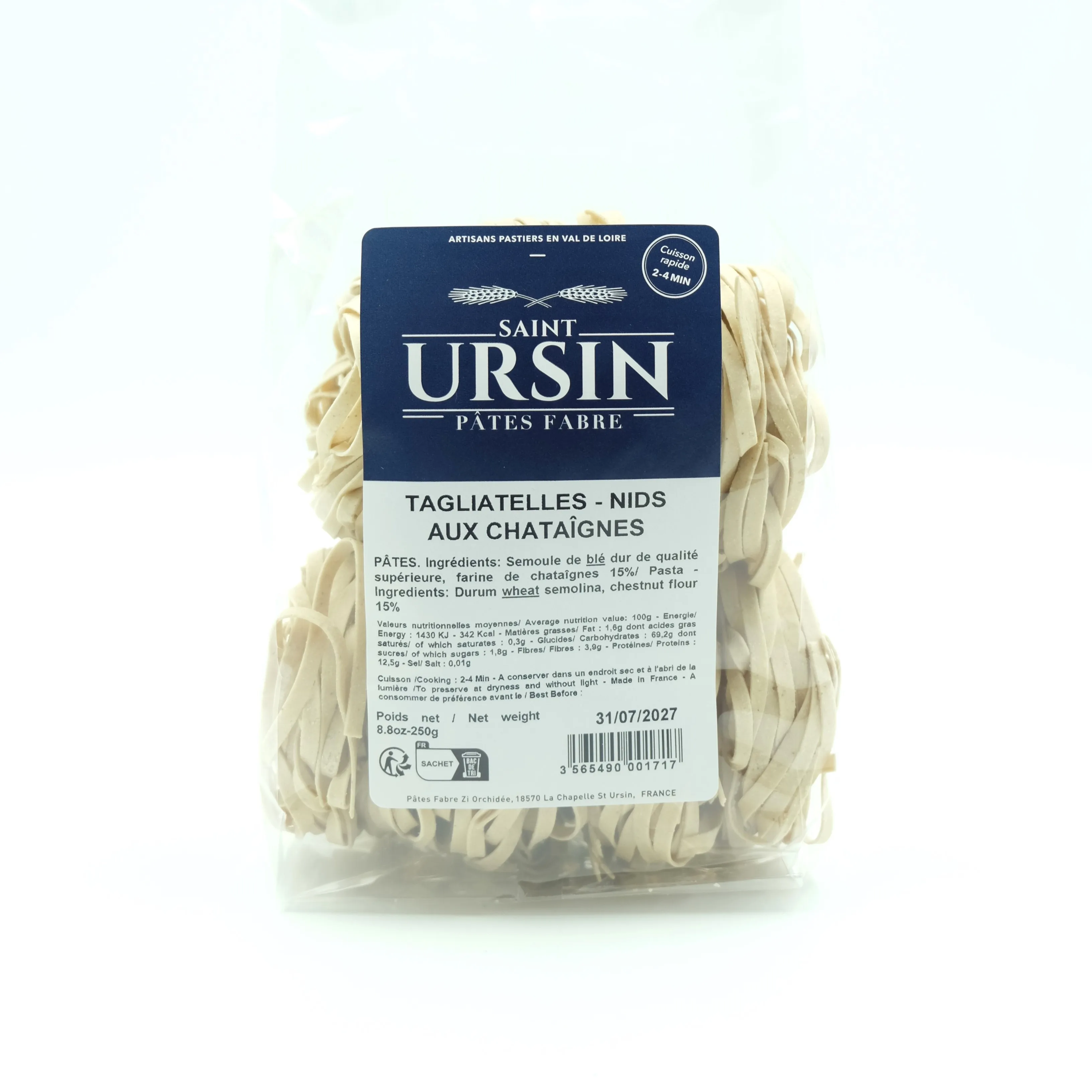 High Quality French Pasta Chestnut tagliatelle
