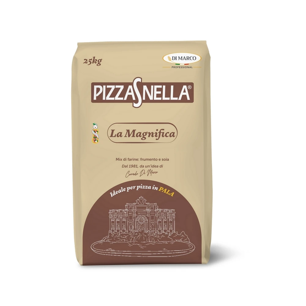 Микс из муки Magnifica для аутентичной пиццы Romana доступна в количестве 25 кг и 12 5