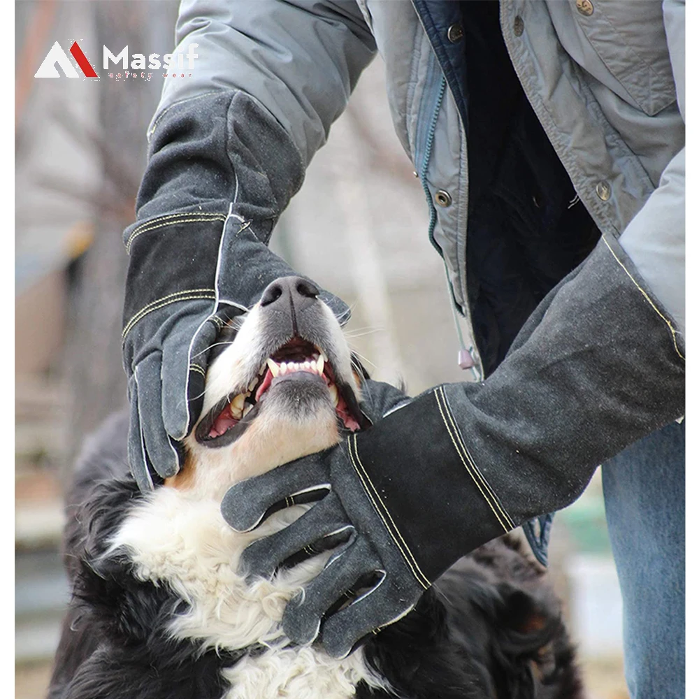 Customizede size leather welding work gloves