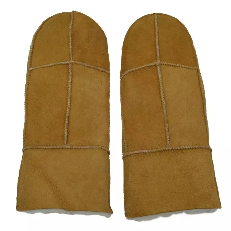 Cheap price Customized Winter warm genuine sheepskin fur leather women patterned mittens gloves By Maximize Wear