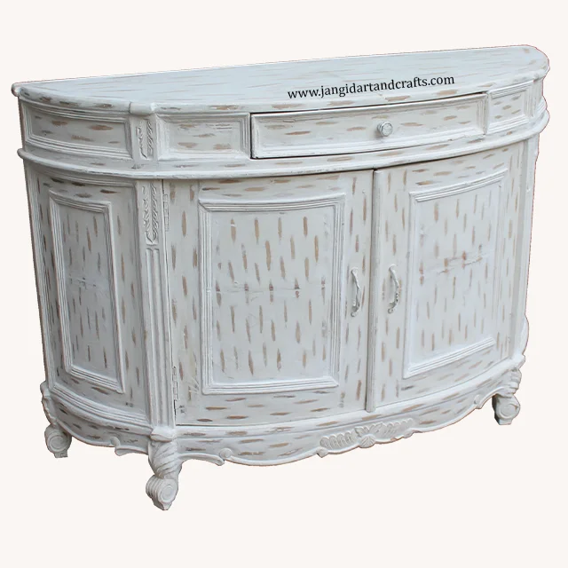Wholesale luxury dining cabinet living room furniture White painting cabinets high quality sideboard cabinets home furniture