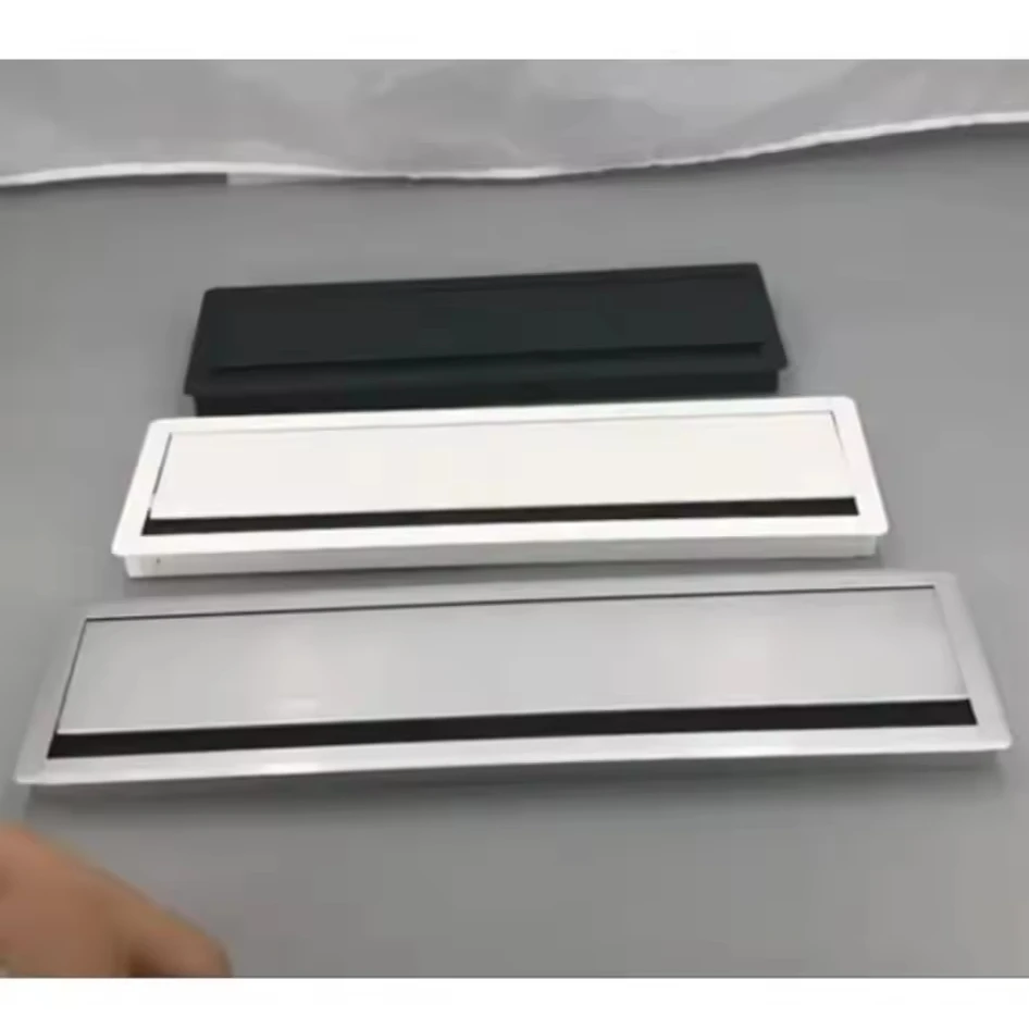 Modern Aluminium Flip-Up Desk Cover Rectangle Shape for Home Office Dining Living Room Stylish for Apartment Office Building