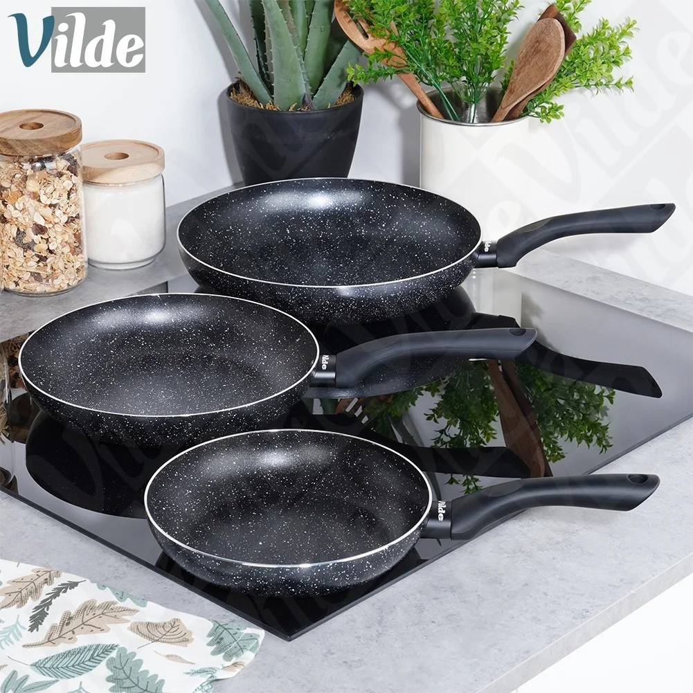 Pan Set Granite BLACK LINE 20 / 24 / 28 cm 3 pcs