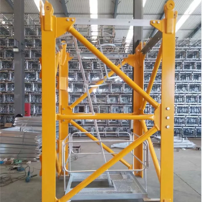 Flat Top Tower Crane High Quality Tower Crane Flat Top Tower Cranes on anchor frame with climbing frame