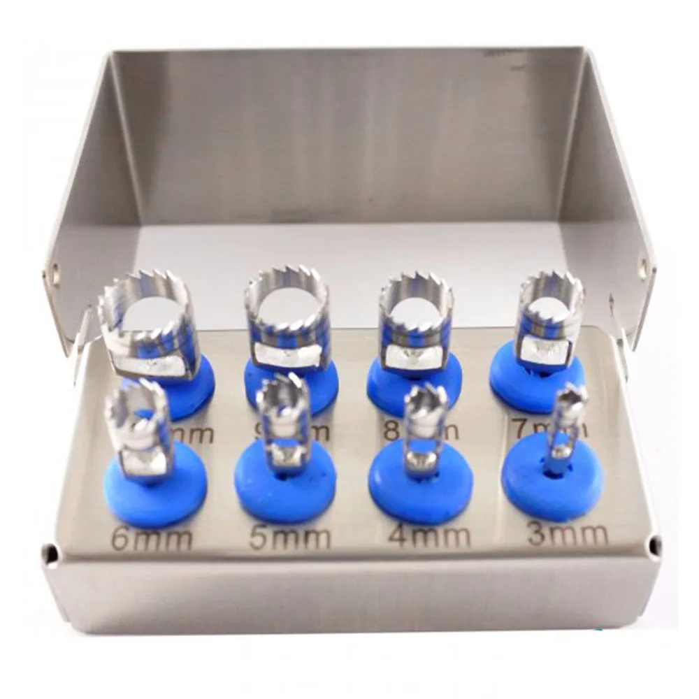 Высокий спрос набор зубных трефиновых Сверл из 8 предметов стальные ручные инструменты для имплантатов