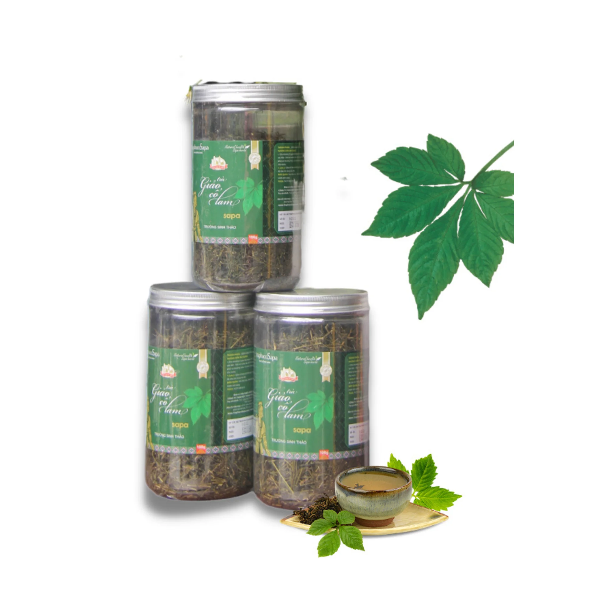 36-месячный Срок годности для здоровья 100% Herba Gynostemmae 100 г в бутылке Вьетнамский Чай Sapa Gynostemma pentaphyllum