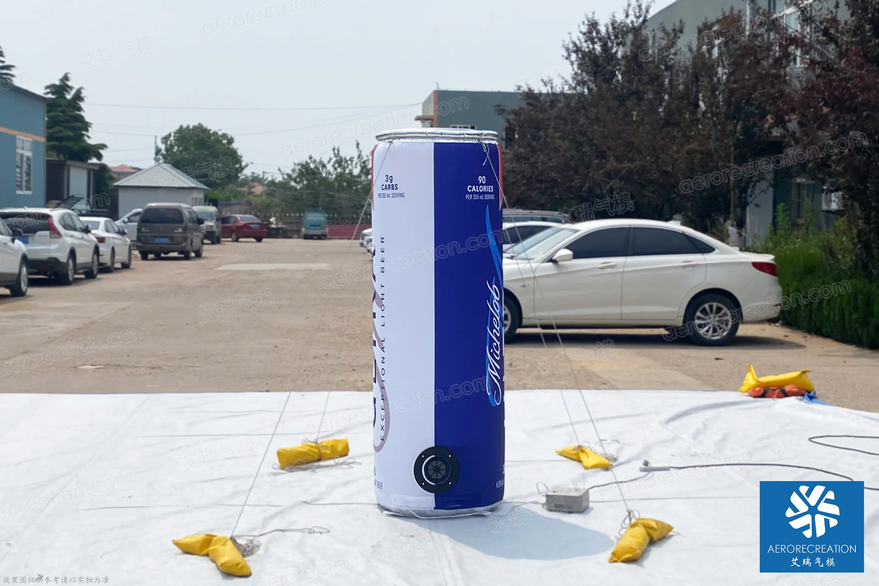 2m Branded Outdoor Inflatable Advertising Beer Can Blow Up Bottle Customized Giant Airtight Inflatable Can
