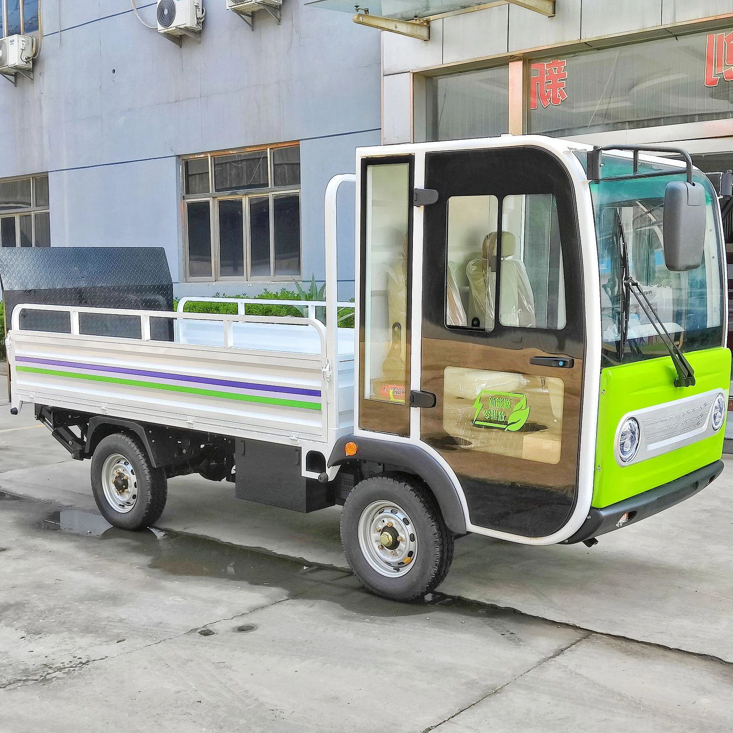 Electric Pick up Flat Truck With Lift  Golf Cart With Cargo Box Logistic Lorry