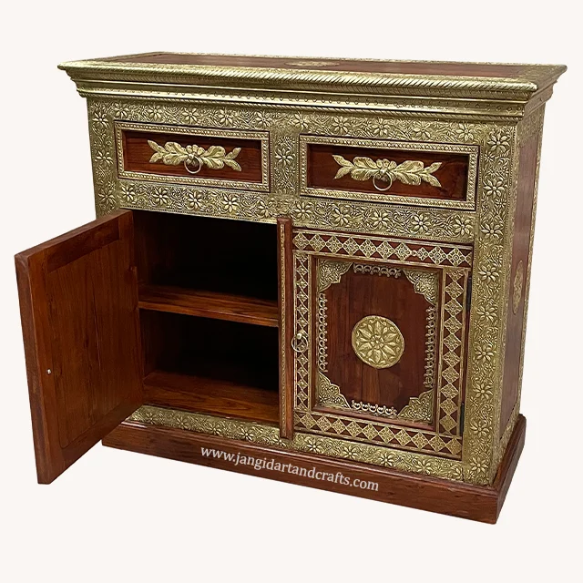 Living Room Food Buffet Display Nordic Buffet Cabinet Wooden Luxury Sideboard Handmade Furniture Manufacturer Exporters India