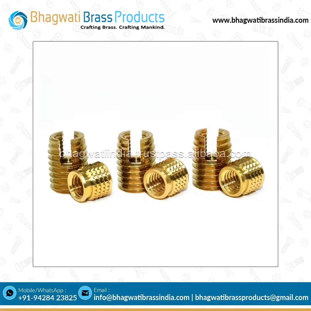 Best Prices Brass Press In Insert Nuts with Customized Size Available For Wooden and Plastic Uses By Exporters