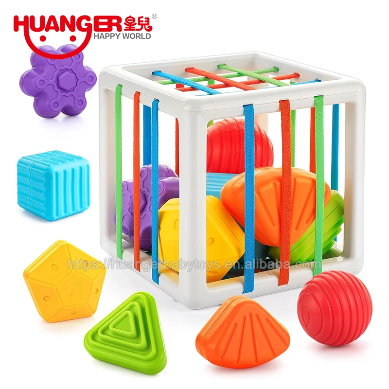 Сортировочные игры HUANGER Brinquedo для раннего развития Монтессори Обучающие сенсорные игрушки сортировщик формы мелкой
