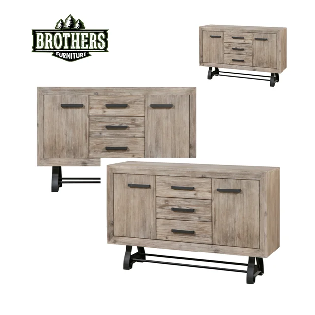 Wooden large sideboard 2 drawers Logan brand Solid Wood storage drawer storage platform luxury bedroom from Viet Nam manufacture