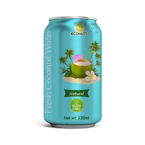 Натуральная газированная кокосовая вода консервированная 250 мл/330 мл OEM/ODM Private Label 100% чистая напиток