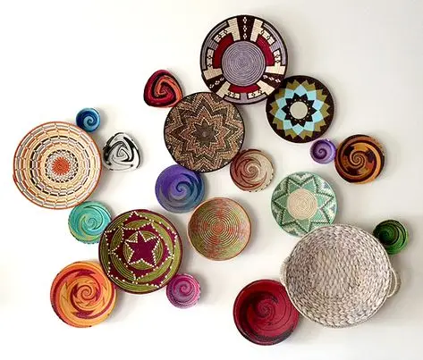 100% Handmade OEM Feature Classic Home Garden Supplies straw Scandinavian Top New handwoven plates seagrass wall hanging