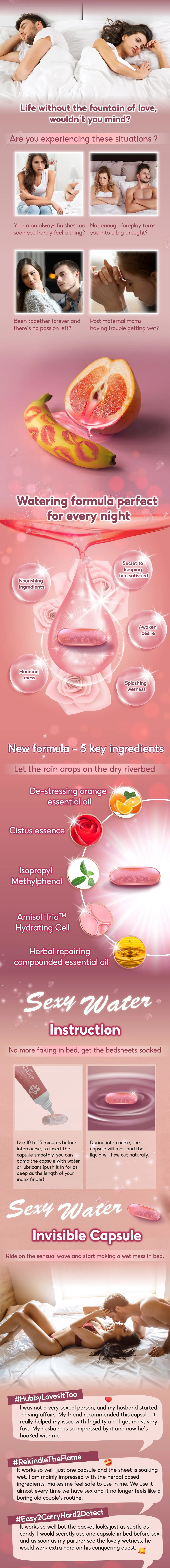 2022 New Product Unscented Sex Lube Capsule For Couples