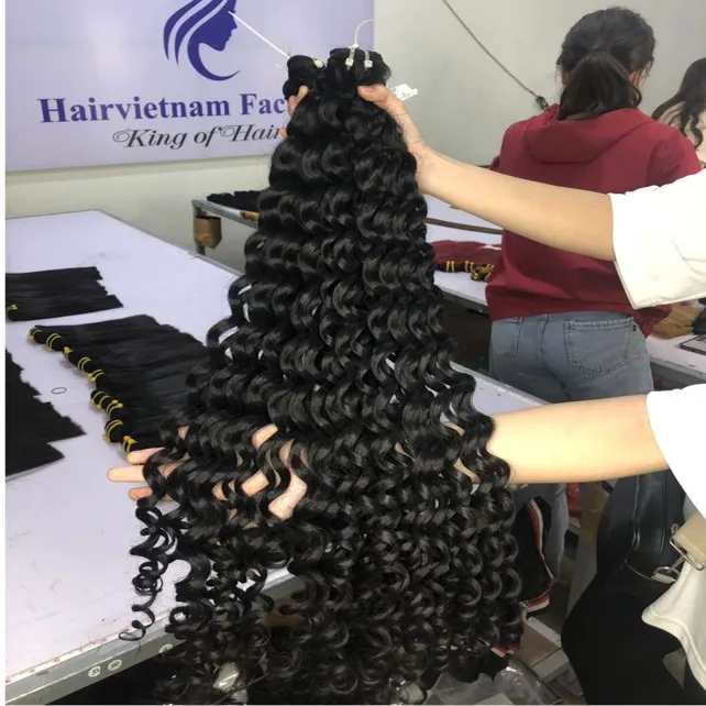Best selling natural curly hair by Vietnam manufacturer professional weave hair many texture OEM length hair high quality