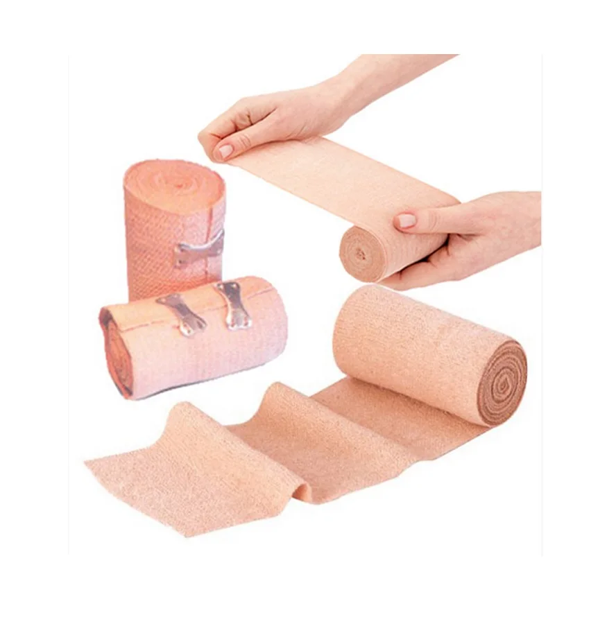 Orthopedic hot sale and good quality 100% cotton b.p. cotton elastic clip crepe bandage raw material