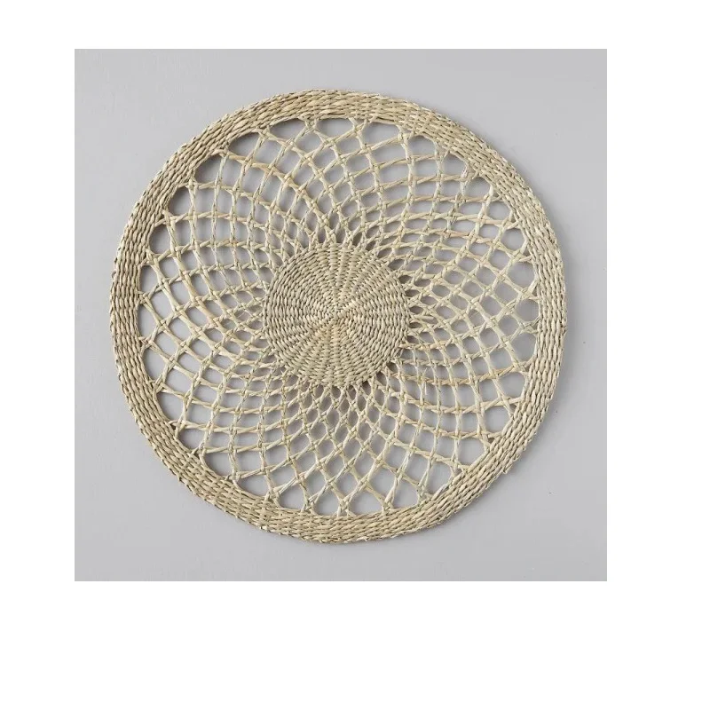Rattan Place Mats Disposable Tablecloth Customized OEM Natural Color Luxurious Style Tablecloth New Style Seagrass placemat