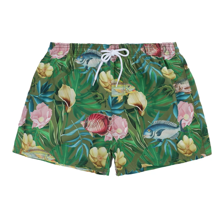 Direct Factory Price Men Beach Short Sublimation Prints Beach Shorts For Men Swim Trunks With Quickly Dry Polyester Fabric