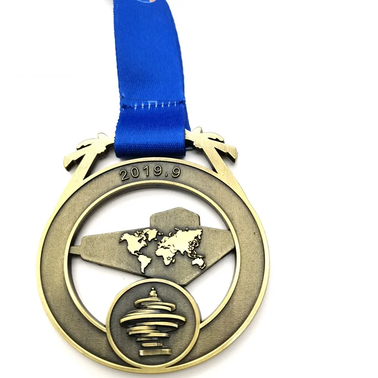 Wholesale Custom Creative Design Logo Medals Sport Blank Medallion Metal Medals 3D Hollow Out Sports Marathon Custom Medal