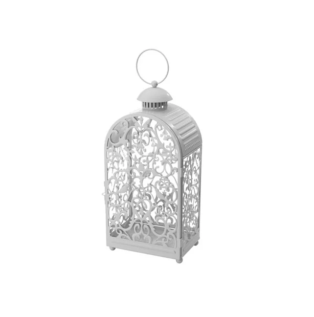 Outdoor Hanging Light Garden Decoration Metal Lantern For Home Decoration Luxury Interior Exterior Garden Silver Plated Bedroom