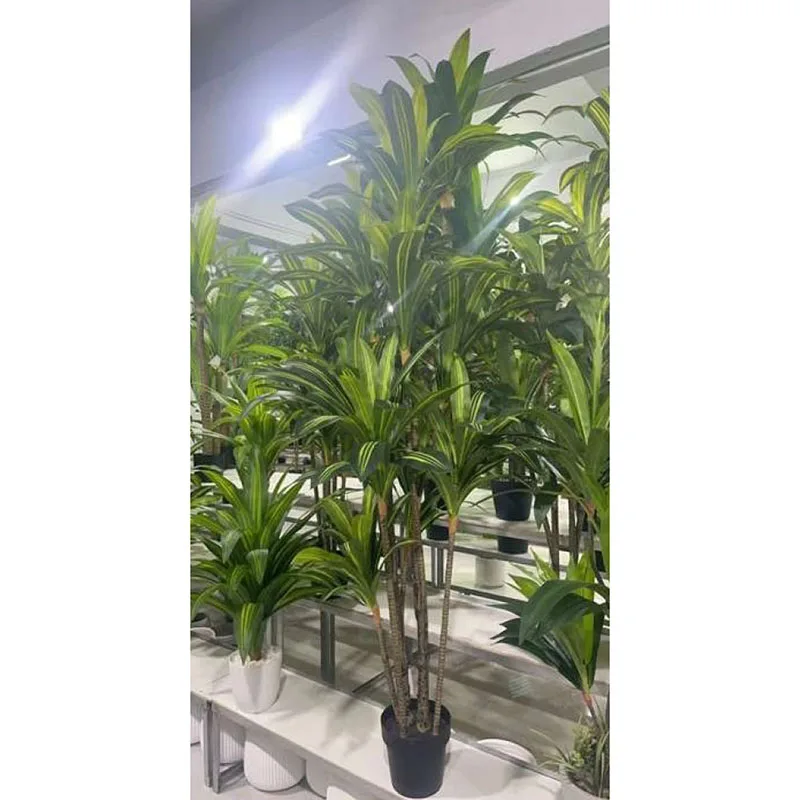 Wholesale 120cm X3 factory wholesale evergreen variegated artificial rainbow taro tree