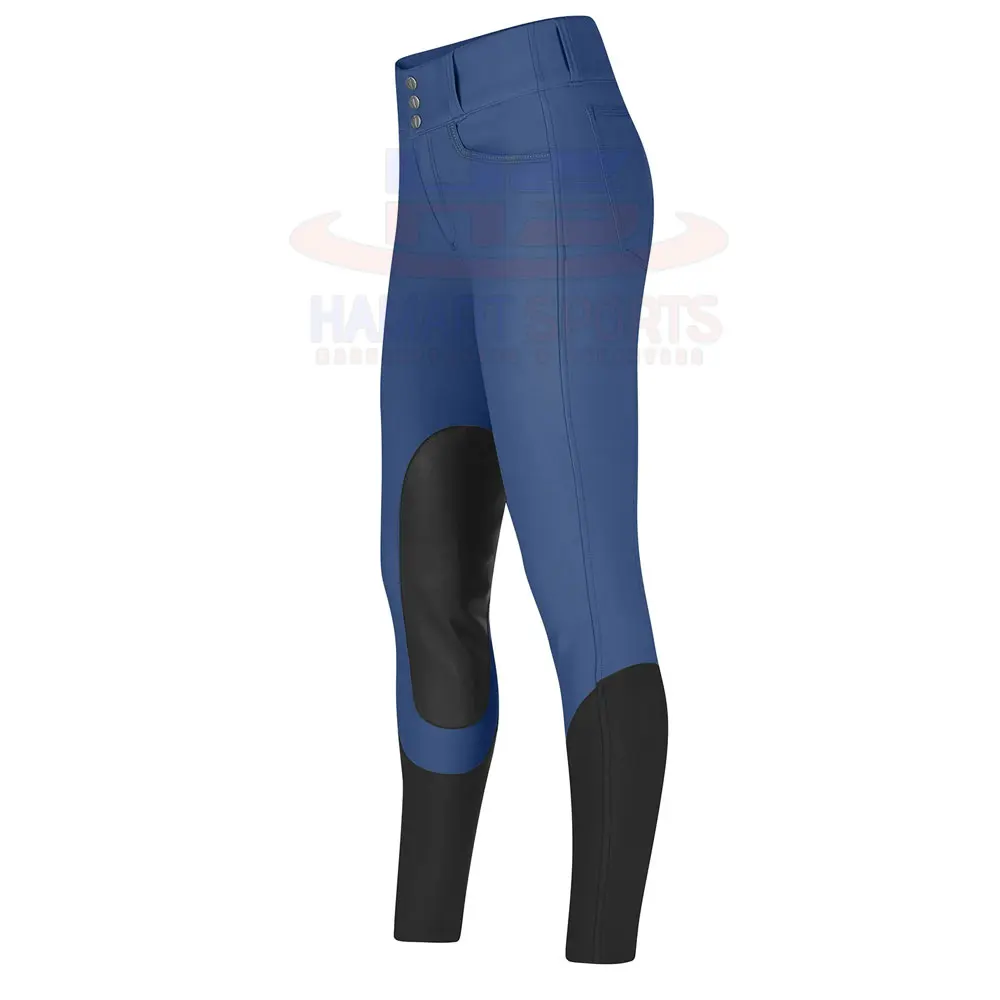 OEM Services Synthetic Leather Knee Patch Riding Tights Factory Made Women Synthetic Leather Knee Patch Riding Tights