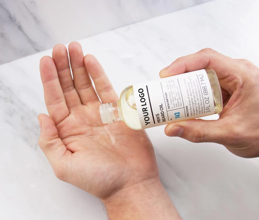 Private Label 100% Natural Organic Softer Fuller Facial Hair Care Beard Oil For Men Condition Nourish Beard Health Growth