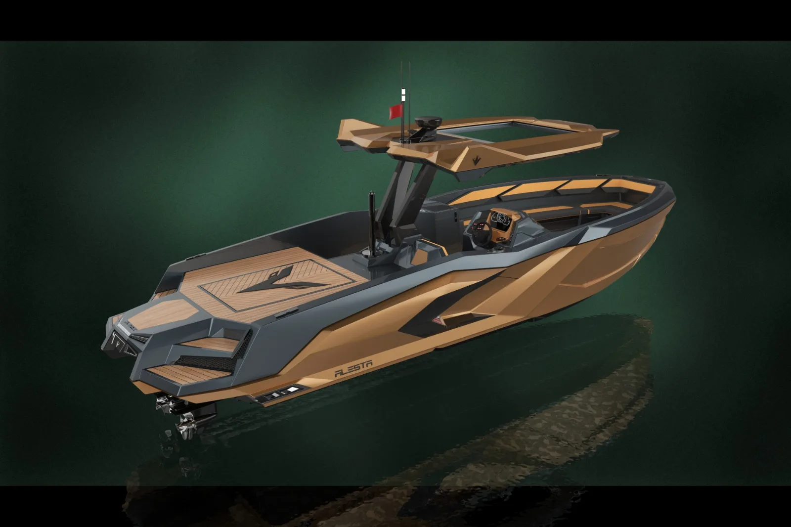 Alesta Marine Luxury Raptor Parasailing Boat BLACK New Fiber Glass Entertainment CE Best Quality White Ocean Sea Lake River