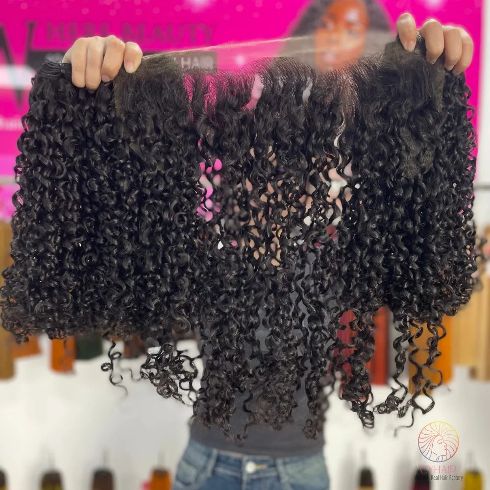 Pixie Curly Vietnamese Remy Raw Hair Bundles Ready To Ship Cheap Curly Human Hair Bundles All Length 8 -30 Inch Best Selling